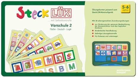 SteckLÜK: Vorschule mix 2 Mathe - Deutsch - Logik Alter 5 - 6 (grün)
