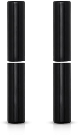 Gedotec Anuba Zierhülsen rund Aufsteckhülsen für 3- DIM Türscharnier SFS Türband ø 20 mm | Kunststoff schwarz | Scharnier-Hülsen für Bandhöhe 112 mm | 2 Paar - Abdeckkappen für Einbohrbänder Zimmertür