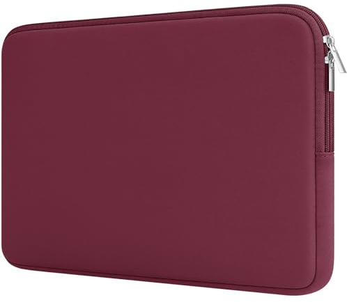 RAINYEAR Funda para Portátil de 15,6 Pulgadas Forro Suave y Esponjoso Funda con Cremallera Bolsa Acolchada Compatible con Chromebook Notebook Computer Ultrabook de 15,6 Pulgadas, Rojo | Funda protectora suave con cremallera compatible con laptop de 15.6 pulgadas, Ultrabook Chromebook