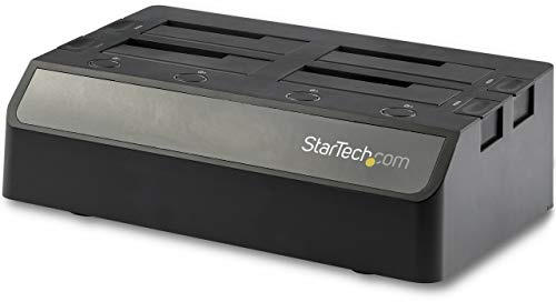 StarTech.com 4-Bay USB 3.1 to SATA Hard Drive Docking Station, 10Gbps USB Hard Drive Dock, External 2.5/3.5 SATA III SSD/HDD Docking Station, Hot-Swap, Top-Loading (SDOCK4U313)