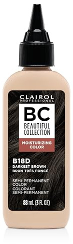 Clairol Professional Beautiful Collection Hair Color, 18D Darkest Brown, 3 Fl Oz - Packaging May Vary