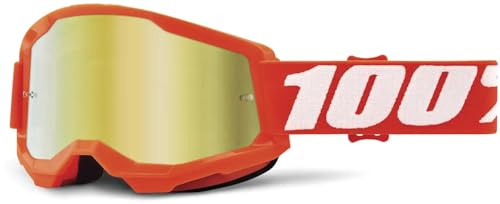 100% MÁSCARAS STRATA 2 Goggle Lens Brille, Erwachsene, Unisex, Orange/Gold (Orange), Einheitsgröße