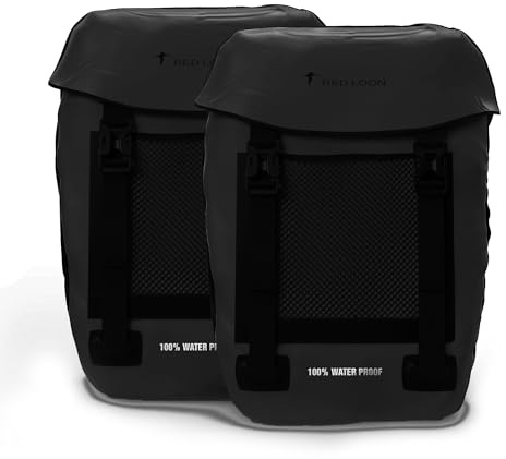 Red Loon wasserdichte Fahrradtasche Gepäckträger robuste Fahrradtasche hinten Gepäckträger - Fahrradtaschen für Gepäckträger ebike - regenfeste Fahrradtasche Gepäckträger E-Bike - Schwarz