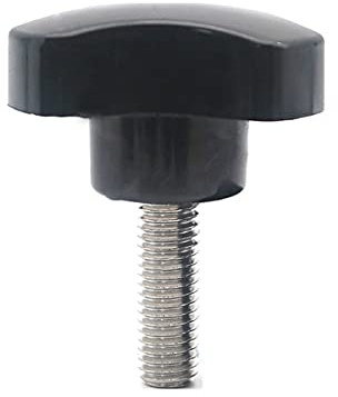 Star Knob Grip M12 x 100 mm Außengewinde Dreieckskopf Schraube Klemmknöpfe Griff Anziehschraube Schwarz