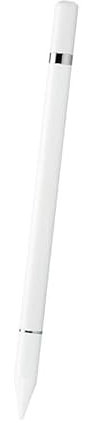 Stylet pour tablette 2 en 1 avec fonction d'écriture, stylet universel pour toutes les tablettes/téléphones portables, compatible avec Apple/Huawei/Xiaomi/Samsung/Microsoft (blanc)