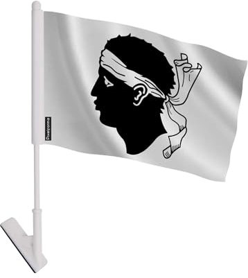 Drapeau adhésif Corse en Polyester 5 pièces