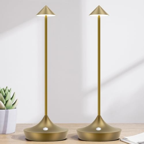 Lampade da Tavolo Ricaricabili LED 2 Pezzi 6000mAh Senza Fili,Ristorante