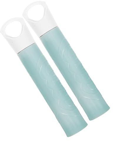 Garneck 2pcs Light Blue 22mm Broom Handle Grip Replacement Sleeve Mop Rod Handle End Cap for Household Cleaning Accessories