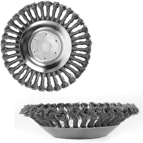 ISE Cabezal de cepillo de alambre universal de 150 mm con unidad de agujero central de 25,4 mm