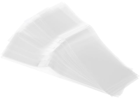 PATIKIL 180x50mm PVC Perforierte Schrumpfbänder, 500 Stück Schrumpffolie für Flaschen, Gläser, Dosen und Konserven, passend für Kappe mit einem Durchmesser von bis zu 4,49, Transparent