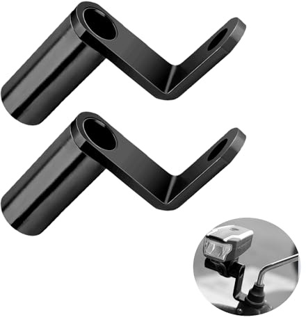 HMLFDC Motorrad-Rückspiegelhalterung Universal - Lenkerverlängerung für Scheinwerfer, Taschenlampe, Handy-Unterstützung, Fahrradtacho - 2 Stück