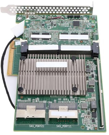 Scheda Controller PCI Express X8 SAS da 4 GB, Doppie Porte SAS per Trasferimento Dati Ad Alta velocità, Prestazioni di Archiviazione Efficienti con Cache da 4 GB, Scheda Array