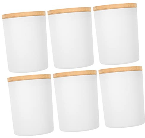 VILLCASE Tarros para Velas Vasos de Vidrio Vacíos a Granel para Velas para Decoración del Hogar
