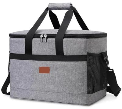 MAQDDO Isolierte Kühlbox Supergroße 32-Liter-Thermo-Kühltasche mit hartem Innenfutter, isolierte Picknick-Lunchbox for frische Getränke beim Camping, Grillen und Partys im Freien Kühltaschen Boxen