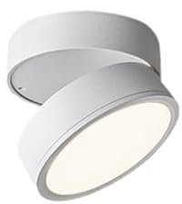 IUokLU Foco empotrable de Superficie nórdico de un Solo Cabezal Foco Mural de Pared para Sala de Estar Ajustable a 350° lámpara de protección Ocular antideslumbrante,Luz Blanca-Blanca 6000K