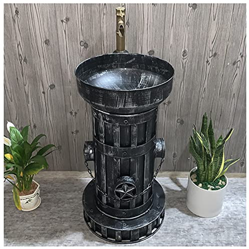 Freistehende Waschbecken Badezimmer Make-up-Einheit und Waschbecken Boden stehenden Glanz voll Sockel Waschbecken Schrank unter Waschbecken Einheit 45 x 45 x 81 cm rote Kupfer (Silber mit Spiegel)