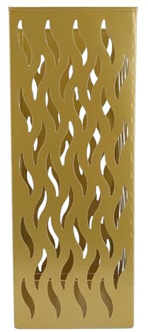 EALRIDV Regenschirmstand, Metal -Eingangsorganisator mit Katastackfunktion, stilvoller runder Regenschirm Eimer für Home Office -Home Office Black (Golden)