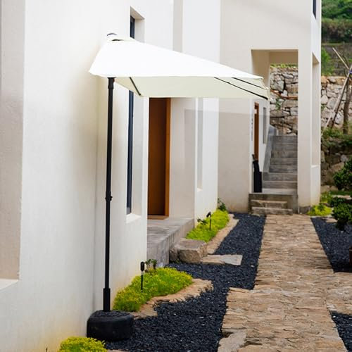 HXYhydrypd Parasol de Jardin Exterieur avec Pied, Relevable, Parasol de Jardin Exterieur, Parasols Rectangulaire pour Table Pelouse Plage Piscine(250x130cm)
