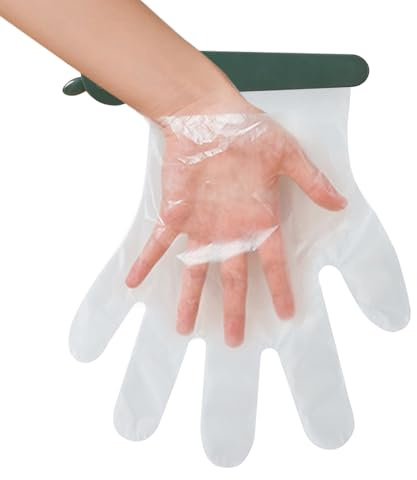 Glove Holder for Wall Mount - Kitchen Gloves Holder,Clip Design Adhesive Storage Solution for Home Closet Bathroom Laundry Room Garage Restaurant Lab