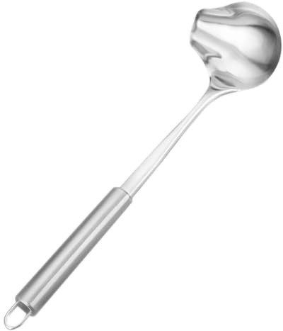 Mikikit Cuillère à Sauce Inox Avec Bec Verseur Louche Multifonctionnelle Cuisine, Doser Sauces Et Condiments, Ustensiles La Cuisine Inox