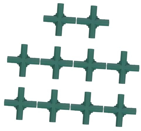 Hemobllo 10 Pezzi Connettori per Tubi in Plastica Verde Design a Vie per Rete di Irrigazione e Strutture da Giardino Resistente e Versatile