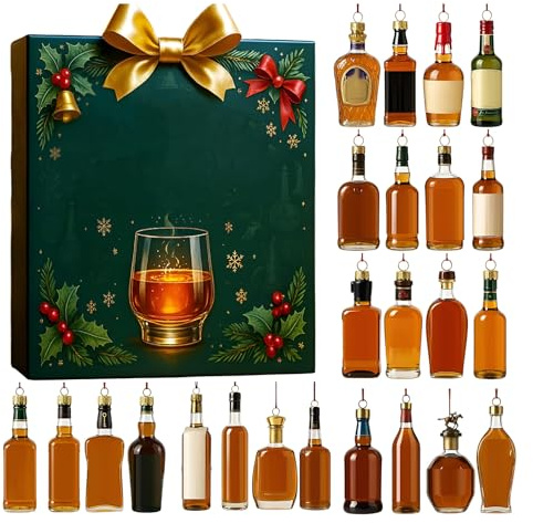 Calendrier De L'avent Whisky 2025, 24 Jours Sans Répétition Des Boîtes Du Calendrier De L'avent De Noël, Pour Hommes Femmes Amateurs De Bière Et De Whisky 01