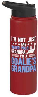 I'm Water Polo Goalie Grandpa Water Polo Goalkeeper Grandpa Stainless Steel Insulated Water Bottle