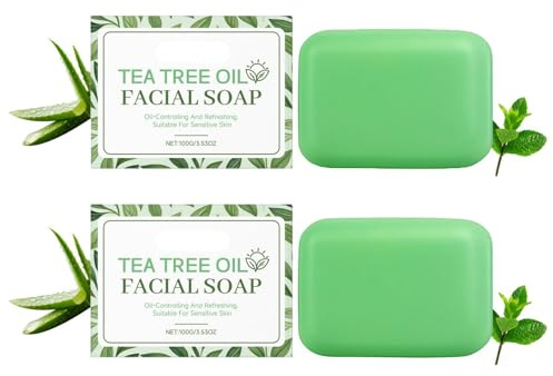 2pcs Savon D'arbre À Thé Antifongique Antifongique,100g Savon De Bain Naturel Traitement Antifongiques Antibactérien Pour L'acné Du Visage Et Du Corps, Le Pied De L'athlète, La Tinea