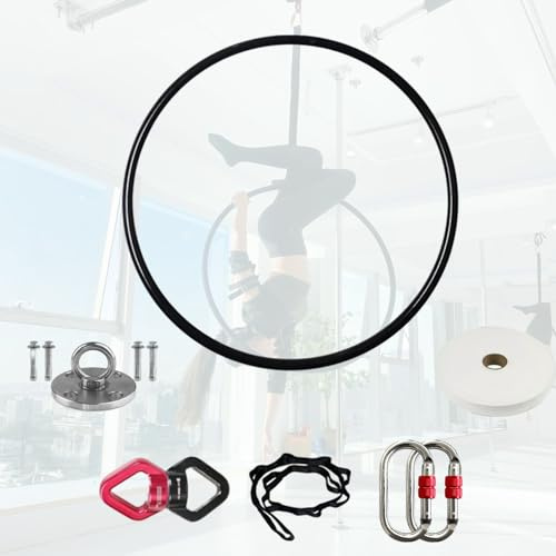 Aerial Hoop Kit with Complete Rigging Hardware for Home Practice and Dancing Studio, Tested 440LBS