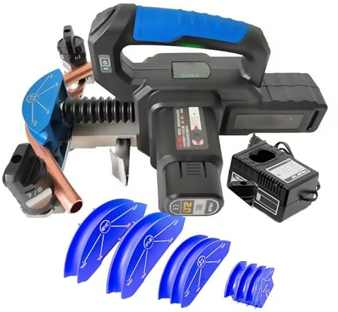 Kit piegatubi elettrico in rame, piegatubi a cricchetto per refrigerazione e riparazione di aria condizionata, adatto per tubi in rame da 1/4 a 7/8