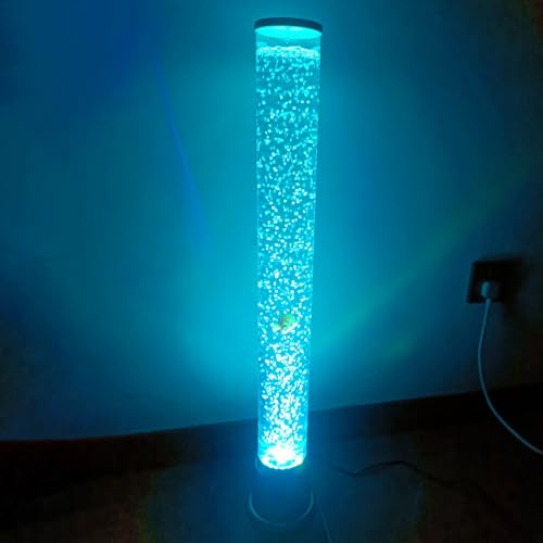 Lámpara LED de tubo de burbujas con luces que cambian de color, luz nocturna sensorial para relajación y enfoque