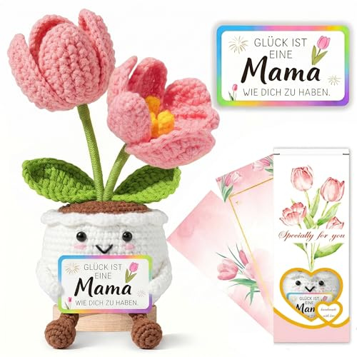 XIESUNUN Muttertagsgeschenk Geschenke für Mama Mutter,Pocket Hug Handgemachte Tulpe Deko Geburtstag Geschenke für Mama, Mutter Muttertag Weihnachten Geburtstagsgeschenk