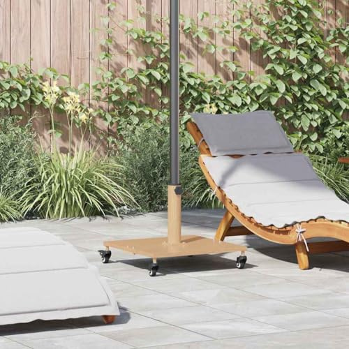 Base de parasol carrée en acier, 45 x 45 x 31,5 cm, pour un soutien stable de votre parasol dans le jardin.