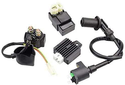 GOOFIT Zündspule 6pin Cdi Relais Solenoid Spannungsregler Ersatz für GY6 4 Stroke 50cc 125cc 150cc 139QMA 139QMB ATV Scooter Moped China Roller