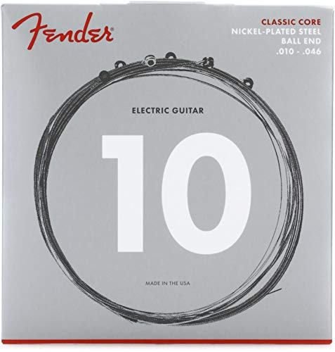 Fender® »CLASSIC CORE NICKEL PLATED STEEL ELECTRIC STRINGS« Corde per chitarra elettrica - Ball End - 255R 010/046