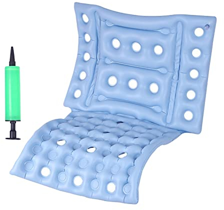 Faderr Bed Sore Cushions for Butt for Recliner, Pressure Sore Cushions for Sitting in Recliner, Inflatable Wheelchair Cushions for Pressure Relief (Blue)
