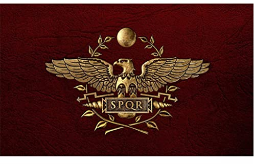 SPQR Flagge Senatus Senat von Populusque Romanus Römisches Reich Banner Flagge mit Ösen 3x5FT Wand Ornamente