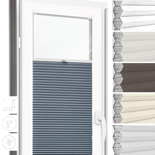 Zero Home Wabenplissee Verdunkelung nach Maß, 6 Farben, Plisse mit Bohren, Thermoplisse mit Klemmfix, rollos für Fenster, Fenster Rollo, seitenzug- & springrollos, Breite: 30-129 cm, Höhe: 150-230 cm