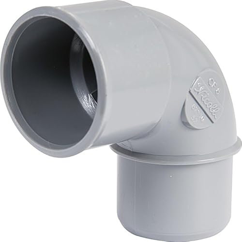 Raccord PVC gris coudé 87°30 - diamètre 100 mm - Simple emboîture - Nicoll