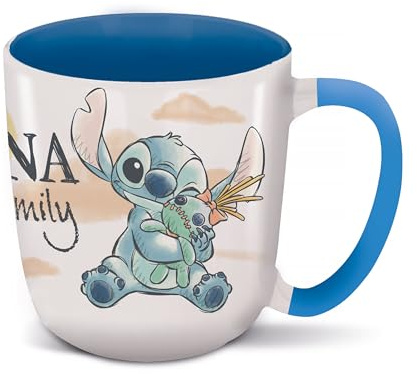 Elbenwald Lilo & Stitch - Tasse Angel et Stitch Ohana - 400 ml - Céramique