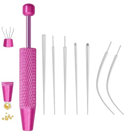AstraGlam 8 pezzi set pinze per piercing, 16G 18G dilatatori piercing, attrezzo per avvitare palline, strumento per aprire e sostituire accessori per orecchio e naso