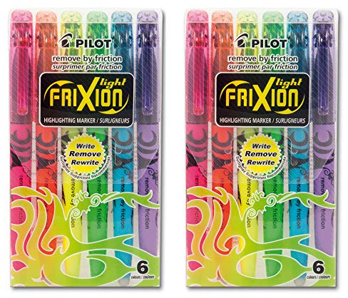 PILOT Frixion Light Textmarker - 6er Set (2X Neon)