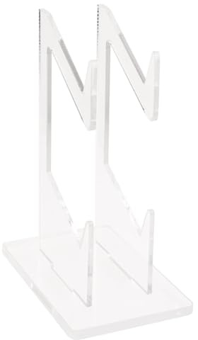 Bhoulandi Double-Layered Acrylic Games Controller Holders, Universal Headphone and Gaming Controller Stand, Transparent Dual Gamepad Controller Holder for Desk Table