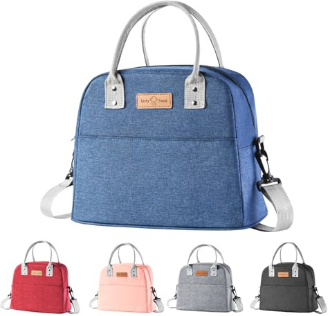 Lunchtasche Isolierte Lunchbox Bag, Kühltasche Herren Damen, lunch box bag | Wasserdicht Vespertasche, Tragbar wasserdichtes Lunch Tasche für Frauen Männer Arbeit Schule Büro Picknick Snackbeutel (Blue)