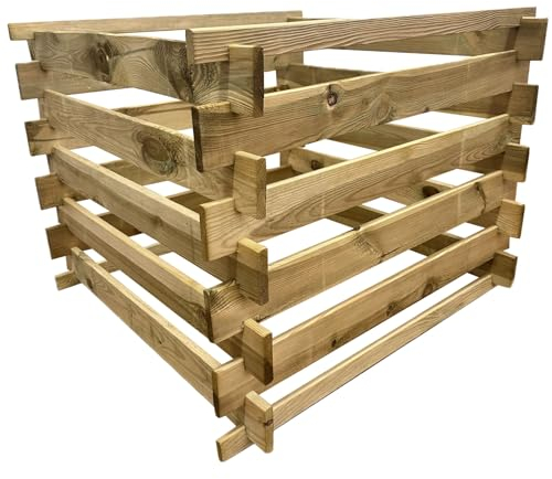 Compostiera in legno per compostiera, 90 x 90 x 70 cm