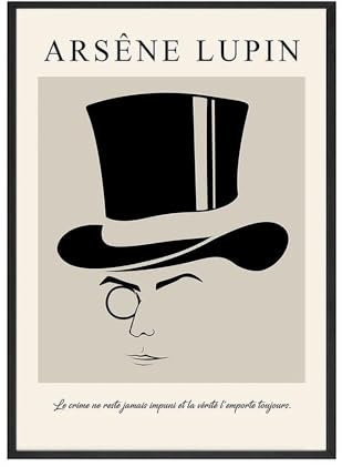 Baibexing Modernes Vintage-Poster Von Arsene Lupin, Abstraktes Bauhaus-Geometrisches Leinwandbild, Wand-Kunstdruck, Bilder, Schlafzimmer, Wohnkultur, A5 40X50Cm Kein Rahmen