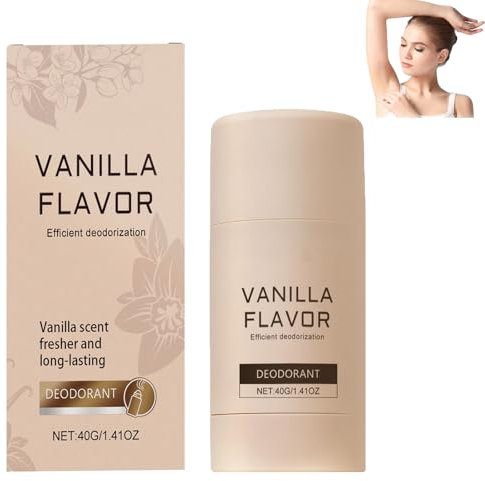 Déodorant en stick à la vanille, déodorant corporel naturel en spray, parfum noix de coco et vanille, protection longue durée pour tous types de peau, convient aux femmes et aux hommes. (1pcs)
