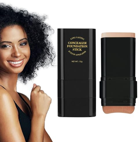 Foundation Stick Makeup | Fuktgivande täckpenna | Kompakt krämfoundation för full täckning | 15 g | För kvinnor med eller mogen hud