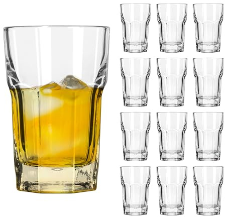 Libbey 70680 Trinkglas Gibraltar, Pressglas, Achteckig, 12er Set, 266 ml