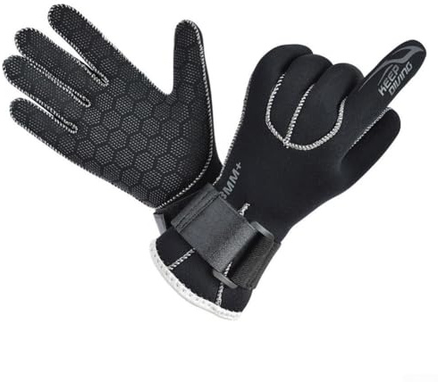 Niceminiwall Gants de plongée en néoprène de 3 mm pour homme et femme, gants de combinaison à isolation thermique avec poignée texturée au niveau de la paume, ajustement flexible et résistant à l'eau